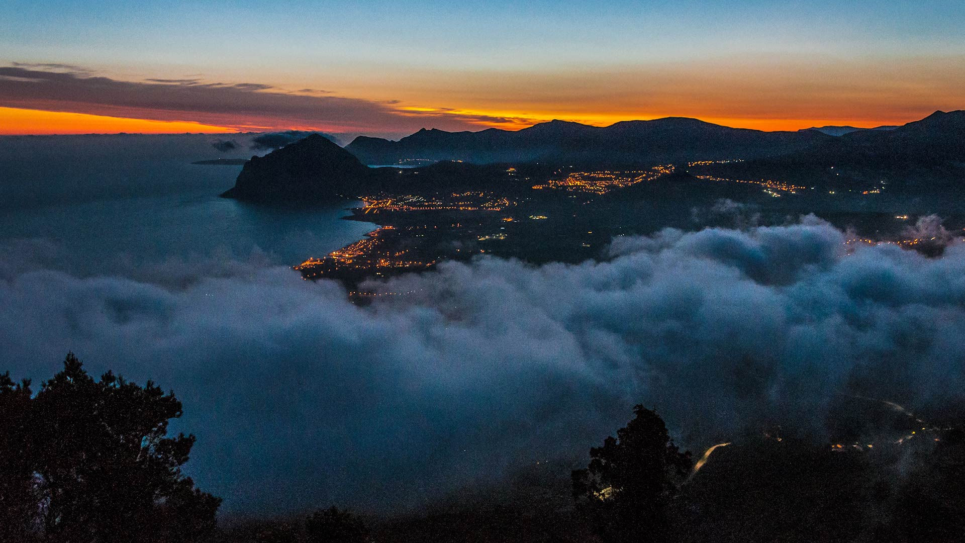 Vista panoramica da Erice, Trapani